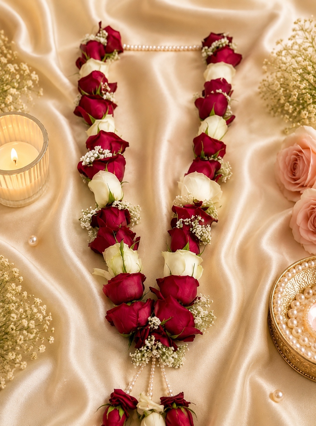 Fresh floral jewellery set